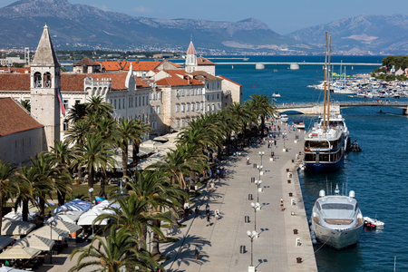 Trogir, a historic town on the Adriatic coast of Croatia. The town's center is a UNESCO World Heritage Site for its Venetian architecture.のeditorial素材