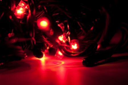 Christmas lights. Shallow depth of fieldの写真素材