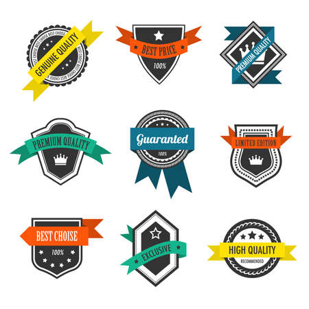 Collection of vintage labels. Vector design.のイラスト素材
