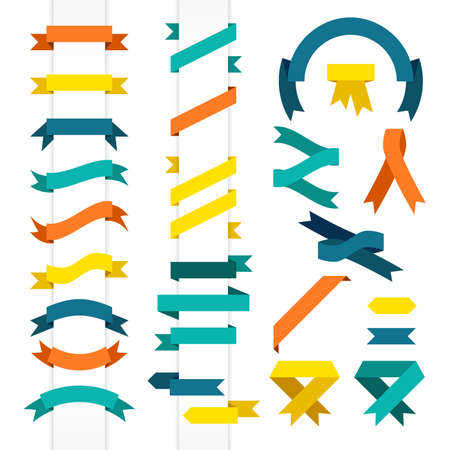 Vector set of ribbonsのイラスト素材