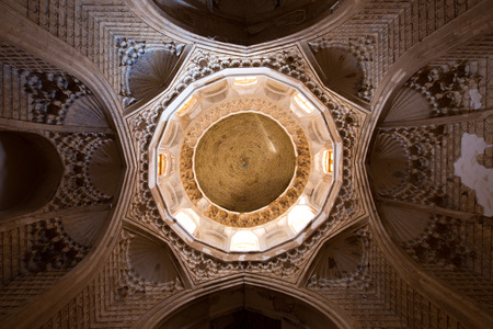Ghyasyh School in Khargerd, Khorasan province, Iran. It's aged about 550 years and has been considered a significant architecutal design in Iranian architecture history.のeditorial素材