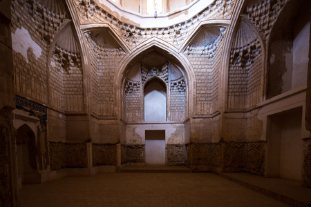 Ghyasyh School in Khargerd, Khorasan province, Iran. It's aged about 550 years and has been considered a significant architecutal design in Iranian architecture history.のeditorial素材