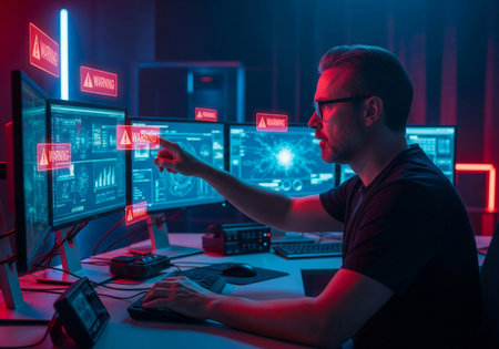 Business meeting with diverse team discussing financial charts on a screenの素材