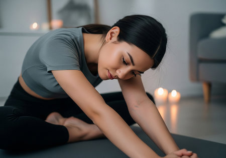 Young Man Reading a Book on a Comfortable Sofa at Homeの素材