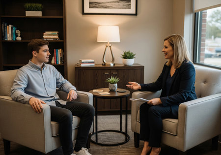Woman in Lotus Pose Meditating with Prayer Hands Outdoors at Sunsetの素材