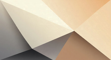 Minimalist Geometric Abstract Background with Polygons and Warm Neutral Gradient Colorsの素材