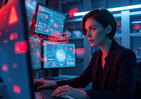 Businesswoman presenting financial data on a digital tablet to colleaguesの素材