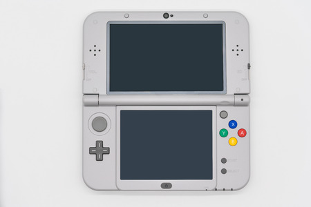 Bangkok, Thailand - Jan 18, 2018: Nintendo 3DS LL Super Famicom Edition. Portable game by Nintendo....