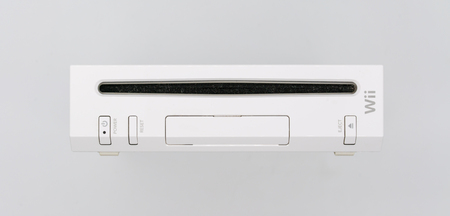 Bangkok, Thailand - Feb 2, 2018 : Wii, the home video game console produced by Nintendo, isolated on white background.のeditorial素材