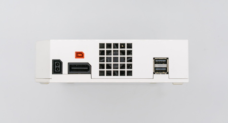 Bangkok, Thailand - Feb 2, 2018 : Wii, the home video game console produced by Nintendo, isolated on white background.のeditorial素材