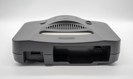 Nintendo 64 : Bangkok, Thailand - July 12, 2018 : Nintendo 64, the home video game console produced...