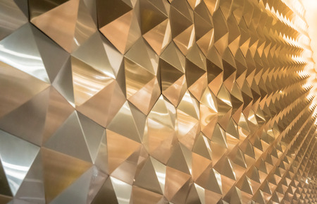 Abstract gold hexagonal pattern for texture and backgroundの写真素材