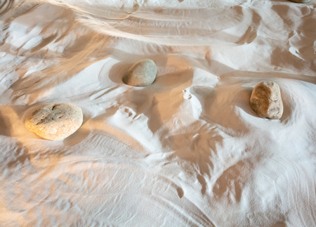 Natural sand and stone garden with selective focus. Simplicity, concentration or natural abstract...