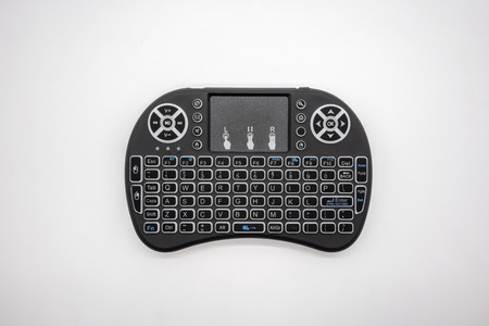 Mini wireless keyboard with track pad isolated on the white background
