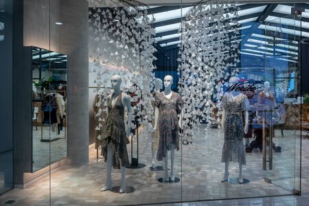 Noriko shop at Emquatier, Bangkok, Thailand, Oct 15, 2018 : Luxury and fashionable clothing with...