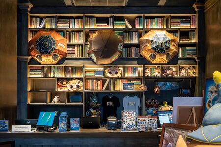 D Luck Cinematic Theatre, Pattaya, Thailand, Oct 10, 2018 : Interior and decoration of souvenir shop in the building with theme of performing art, Kaan show.のeditorial素材