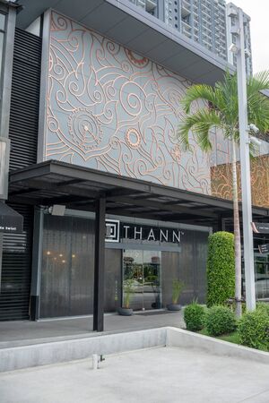 Thann shop at D Luck Cinematic Theatre, Pattaya, Thailand, May 13, 2018 : Luxury and modern skincare...