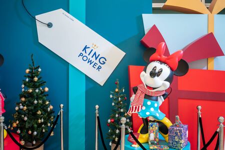 King Power Rangnam, Bangkok,Thailand, December 9, 2018: Welcome Christmas and Happy New Year 2019 event with concept of Disney Endless Celebration. Attractive decoration for family.のeditorial素材