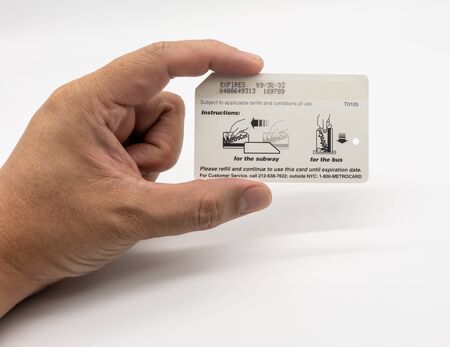 NTC Metro Card. Bangkok, Thailand. May 29, 2019 : NYC MTA Metrocard New York City Subway Train...