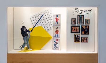 Kids 21 shop at Emquartier Thailand, Oct 20, 2019 : Luxury and fashionable brand window display....