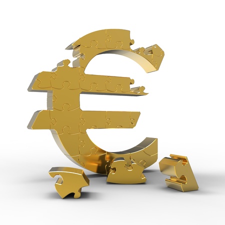 Puzzle of a us dollar sign の写真素材