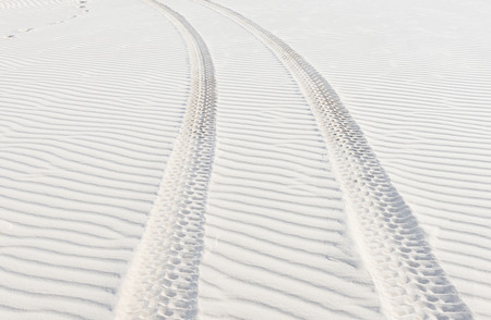 wheel track on sand