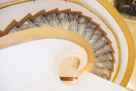 spiral staircase,shots from top viewの写真素材