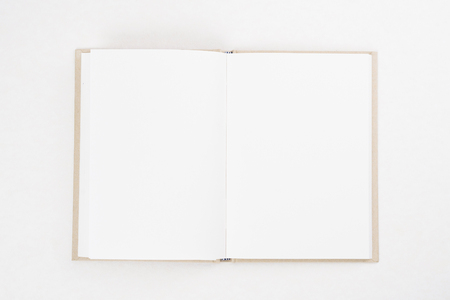 blank notebook isolated on white background