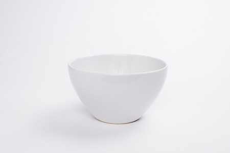 white bowl isolated on white backgroundの写真素材