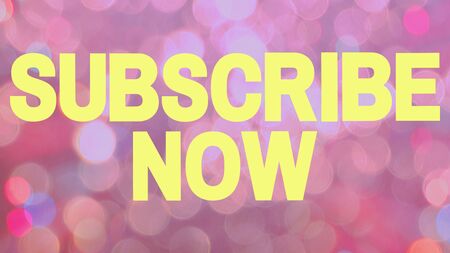 Subscribe now sign social mediaの写真素材