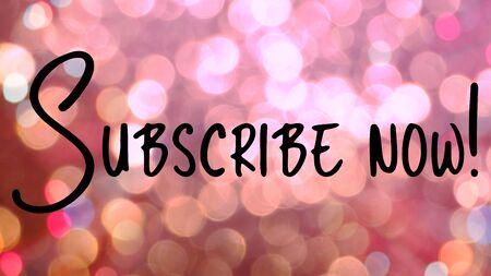 Subscribe now sign social mediaの写真素材