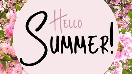Summer spring season hello springtimeの写真素材