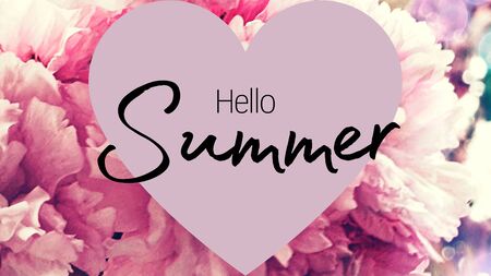 Summer season summertime hello textの写真素材