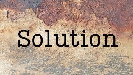 Solution word text business successの写真素材