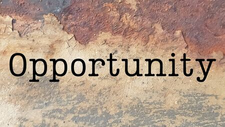 Opportunity word text business opportunitiesの写真素材