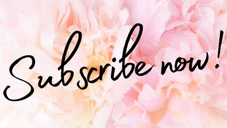 Subscribe now social media registrationの写真素材