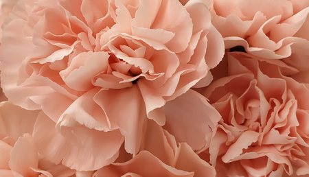 close up of pink carnation flower bouquet on white background.の写真素材