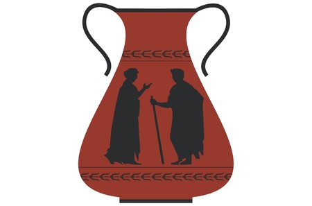 Ancient greek vaseのイラスト素材