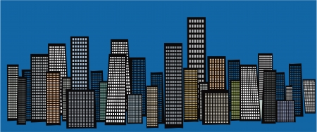 Cityscape night backgroundのイラスト素材