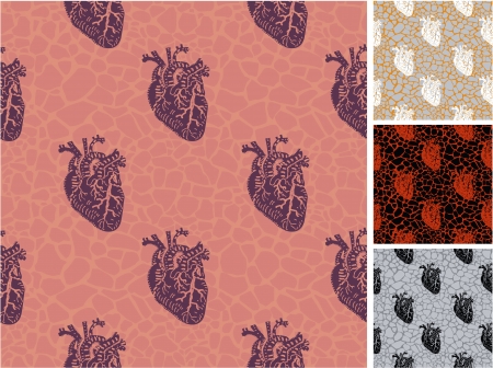 Human heart seamless pattern のイラスト素材