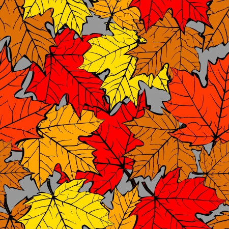  Autumn leaves seamless pattern 	のイラスト素材
