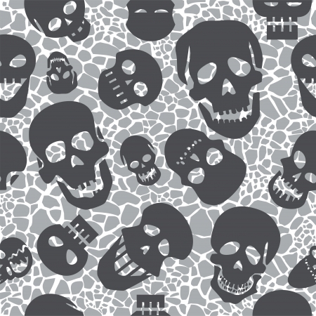  Seamless pattern with skulls 	のイラスト素材