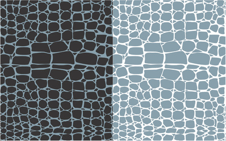 Set of reptile skin seamless patterns のイラスト素材