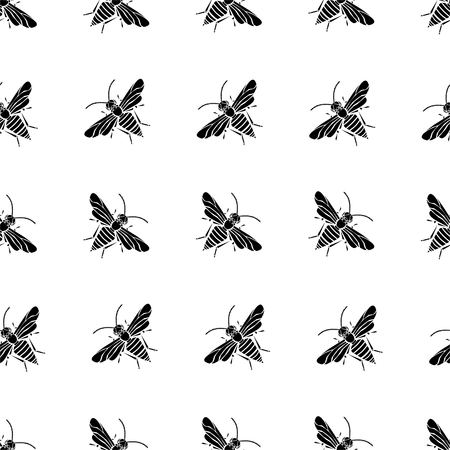 Seamless pattern with beesのイラスト素材