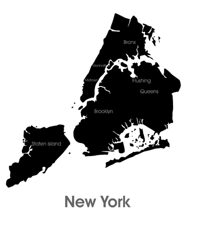 New York city mapのイラスト素材