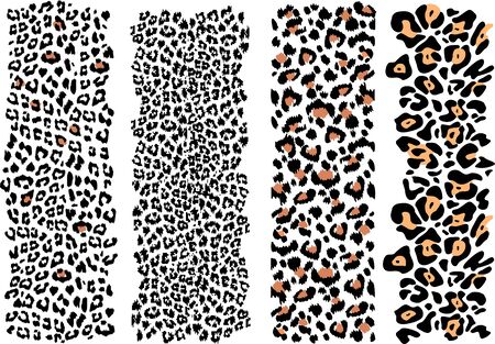 Set of leopard skin backgroundのイラスト素材