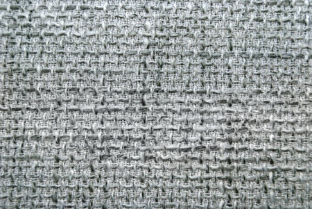 Natural grey burlap texture background, close up