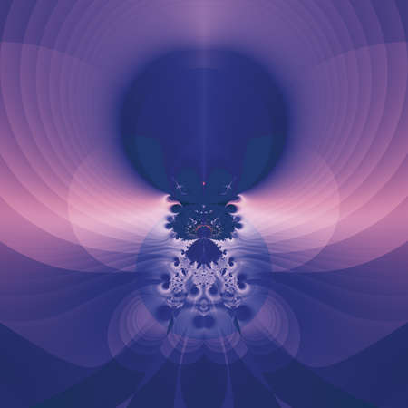 Elegant fractal design, abstract art, blue sunriseの写真素材