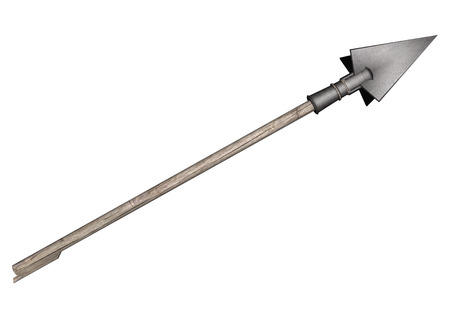 3D digital render of a harpoon arrow isolated on white background