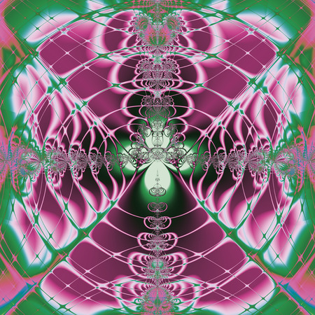 Elegant fractal design, abstract art, red flowerの写真素材